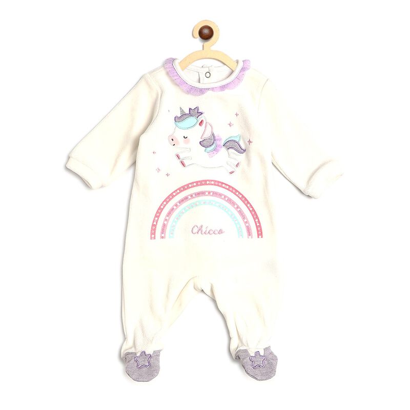 Girls Bronze Velour Nappy Opening Babysuit image number null